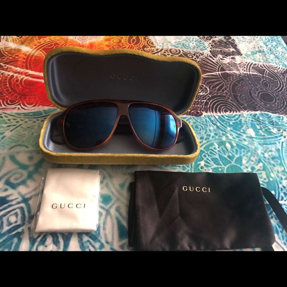 Gucci mirrored aviators